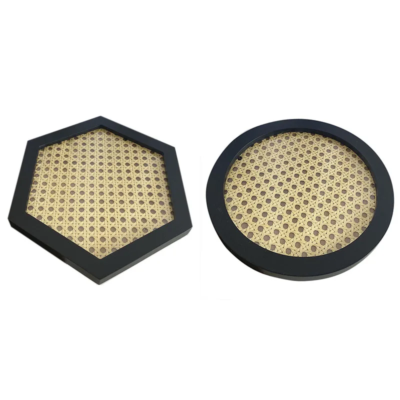 

BMBY-1PCS New Storage Tray Retro Wood Grain Rattan Trays Creative Nordic Style Craft Decoration Organizer for Home