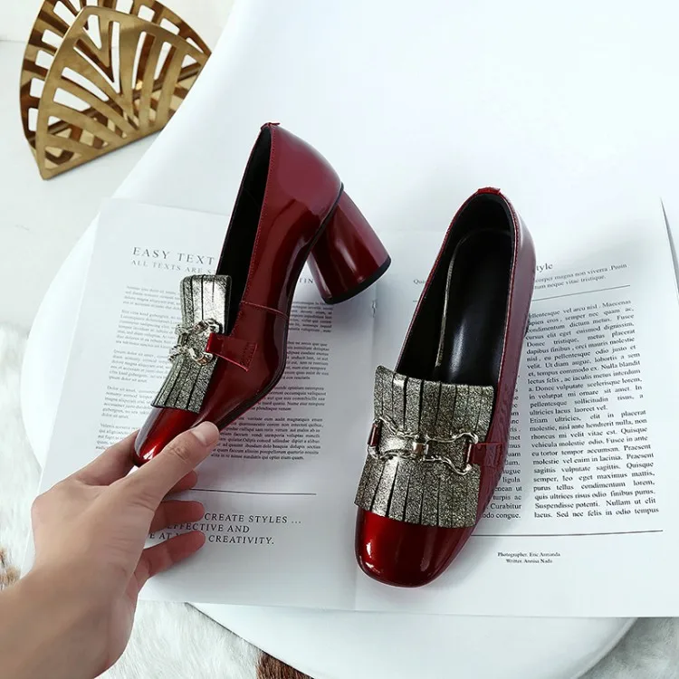 Женские туфли лодочки из коровьей кожи на высоком каблуке|Женские туфли| |