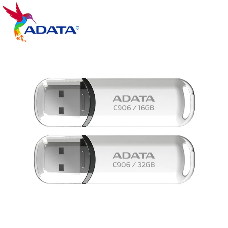 Флеш-накопитель ADATA флеш-диск USB 2 0 C906 8 ГБ 16 32 64 USB-накопитель белый черный