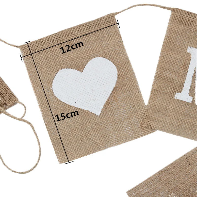 3 5 метров джутовая Мешковина овсянка деревенский только что женатый мистер Mrs