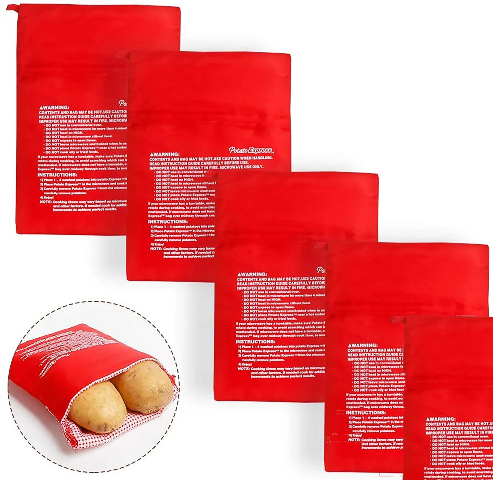 Фото 1 шт. красный моющийся мешок для плиты микроволновой печи пакет запекания