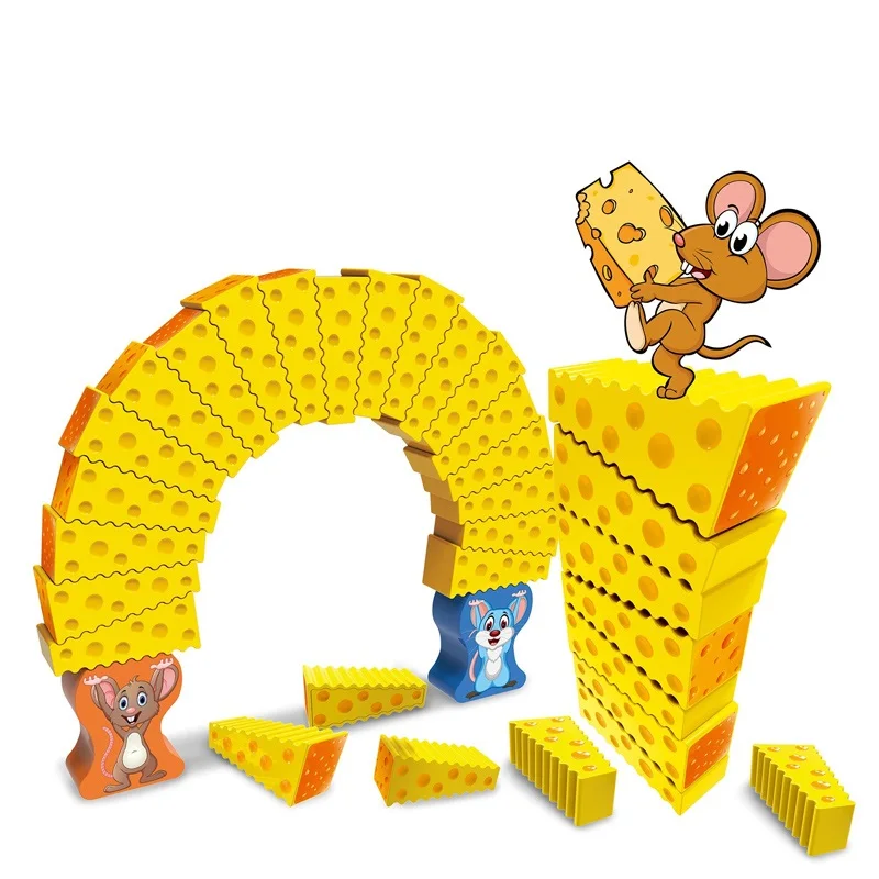 Fly AC Toy - Mouse Stacked Cheese Arches Stacked Board Game Funny Family Party Game for Ages 3 and Up