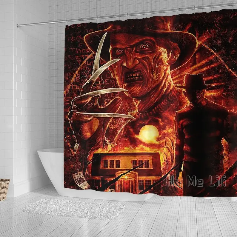 

Freddy Krueger Shower Curtain Waterproof Bathroom Decorations