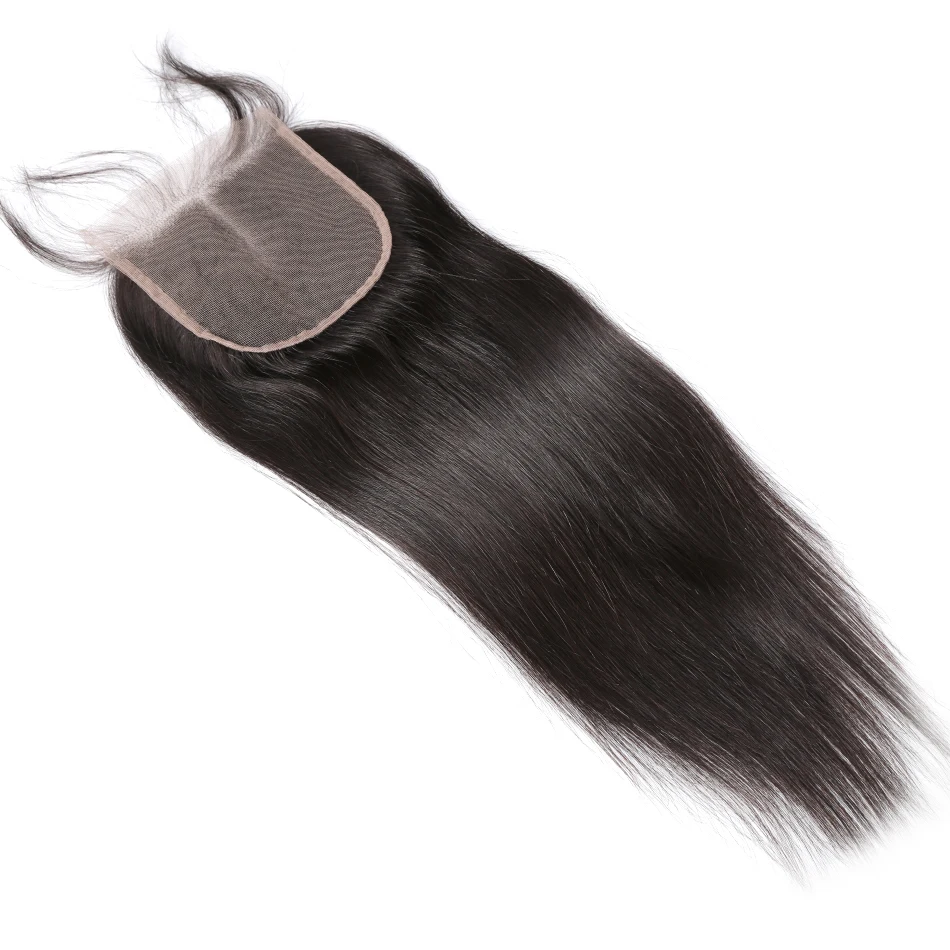 Links Hair 8-30 дюймов бразильские прямые волосы 3 4 пряди с кружевной застежкой 28 30 дюймов Remy пряди с 4X4 5X5