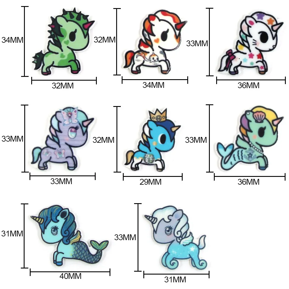 10 шт./лот смешанные полимерные кабошоны для коней цветные Кабошоны с плоским