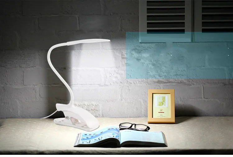 USB Led Настольная лампа с зажимом лампа настольная Гибкая защита глаз 14 светодиодов для прикроватной книги для чтения учебы офиса работы ребенка ночник