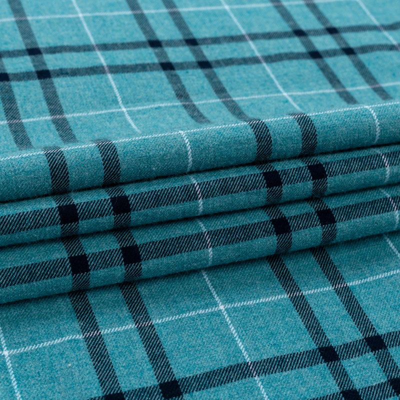 

Men's Casual 100% Cotton Brushed Plaid Checkered Shirt Single Patch Pocket Soft Thick Long Sleeve Standard-fit Gingham Shirts