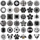 6 шт.лот оптовая продажа черные кнопки ювелирные изделия смешанные Стразы 18 мм кнопки подходят для браслета ожерелья очаровательные ювелирные изделия