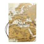 Прямоугольный удобный защитный чехол из ПВХ для хранения, водонепроницаемый переносной чехол для путешествий с картой мира, Обложка для паспорта, бумажник для карт, 3D прочный