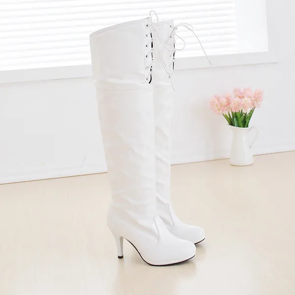 Высокие сапоги водонепроницаемая женская обувь на платформе танцевальные выше