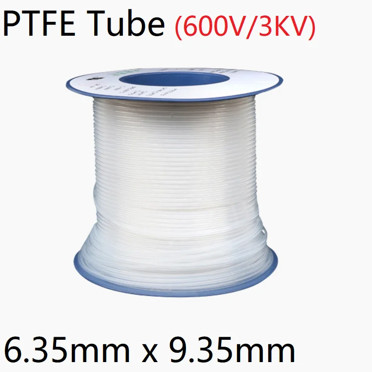 

ID 6.35mm x 9.35mm OD PTFE Tube T eflon Insulated Rigid Capillary F4 Pipe High Low Temperature Resistant Transmit Hose 3KV Clear