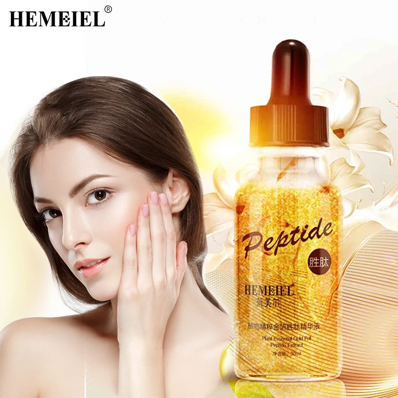 

Hemeiel 30 мл уход за лицом Эфирное растение 24 к Золотая фольга Пептидная Сыворотка против старения удаление морщин увлажняющий отбеливающий по...