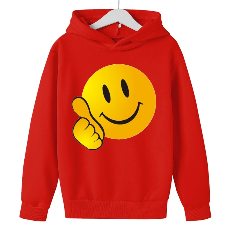 

Happy Smiley Cute Pleased Pattern Hoodi Childrens Girls Clothing Boys Hoodie Autumn Kid Gift Sweatshirt Casual child Costume Top