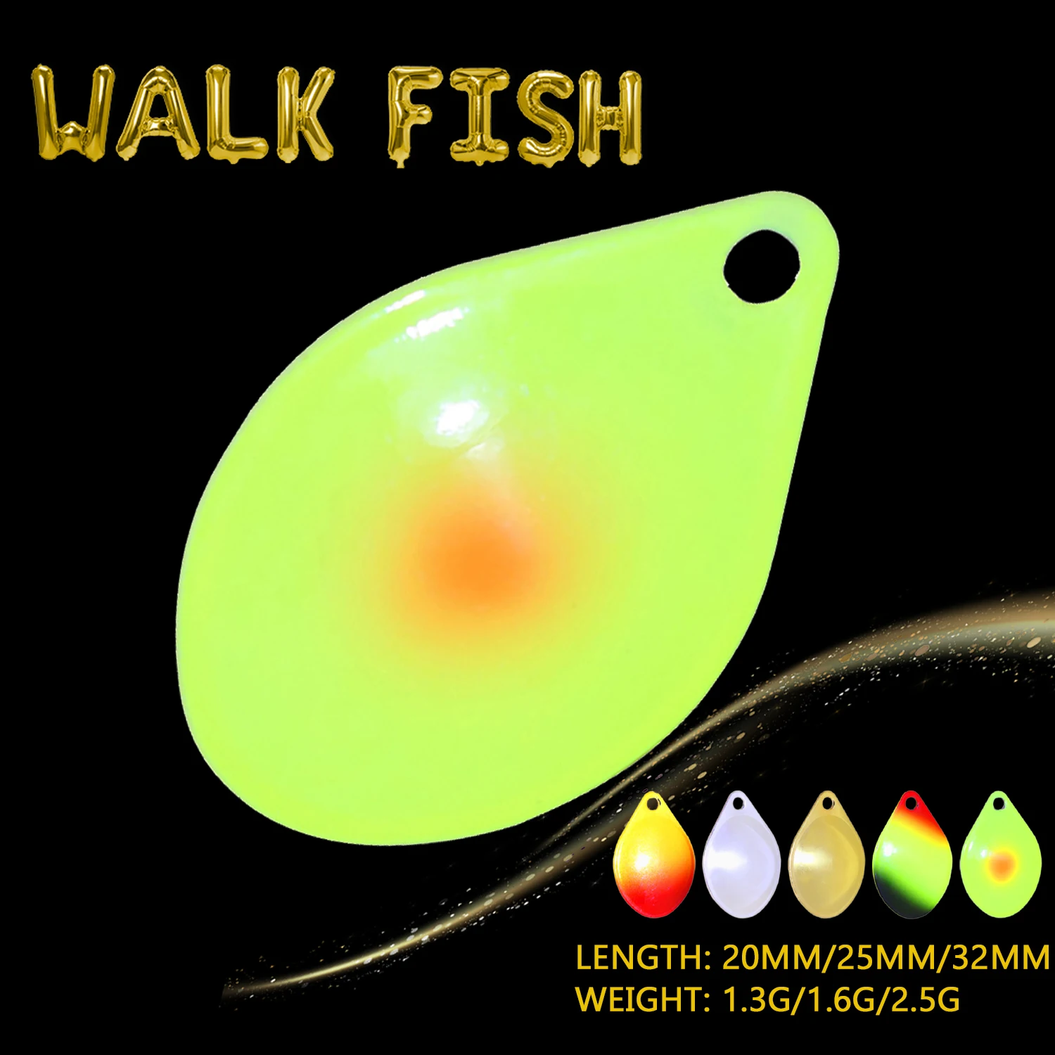 

WALK FISH приманка с блестками 1,3 г/1,6 г/2,5 г, шумовая пленка «ложка», «сделай сам», рыболовные приманки, металлическая приманка, Тонущая жесткая п...