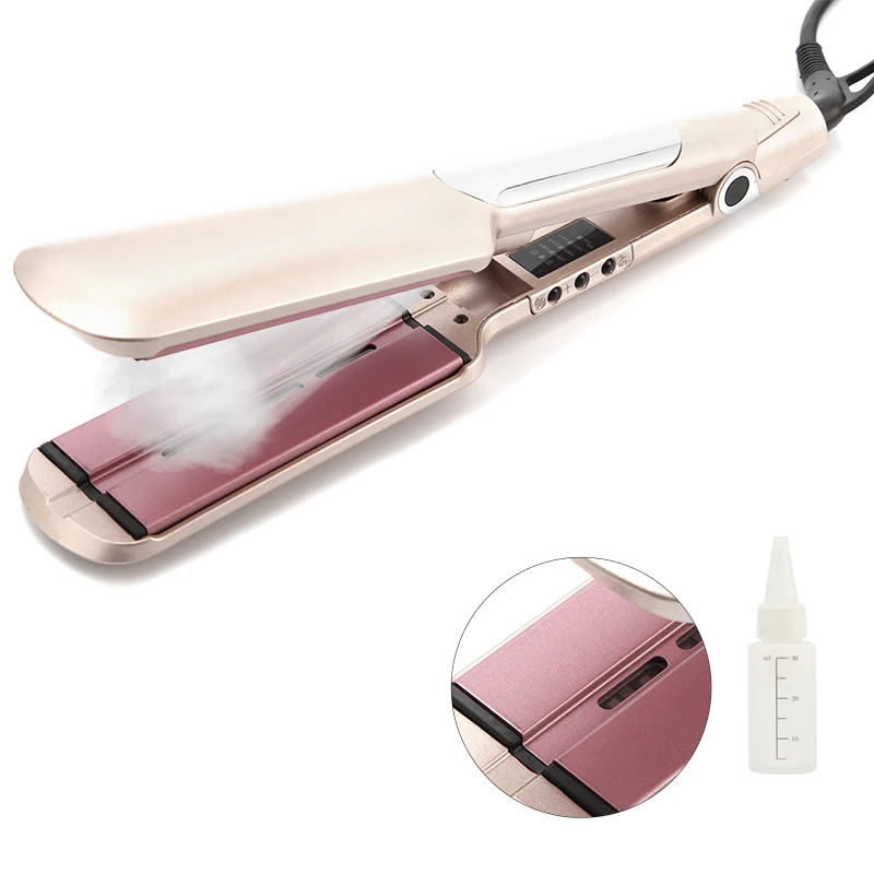 

Infrared Steam Hair Straightener Salon 2 Inch Wide Plate Straighter Iron Professional Heating Flat Iron Steam pod Fast Heat Iron