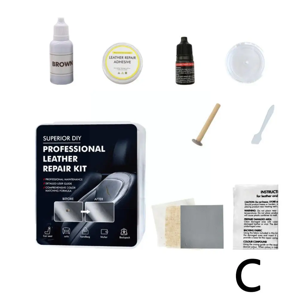

1 Set Leather Vinyl Repair Kit Compound Color Seat Sofa Restorer Repair Automobile Liquid Tools Repair Accessories Leather F7H2