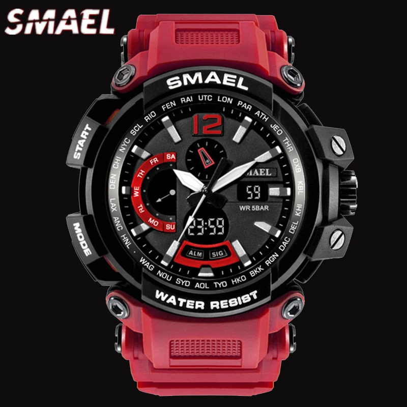 SMAEL новые военные часы Водонепроницаемый противоударные спортивные кварцевые с