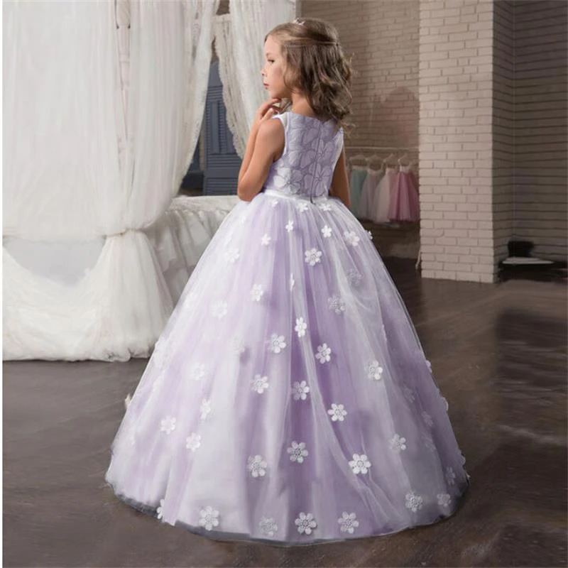 Summer Girl Dress Teenage Children Flower Wedding Baby Kids Dresses For Girls 8 9 10 12 13 14 Year Graduation Gown | Детская одежда и