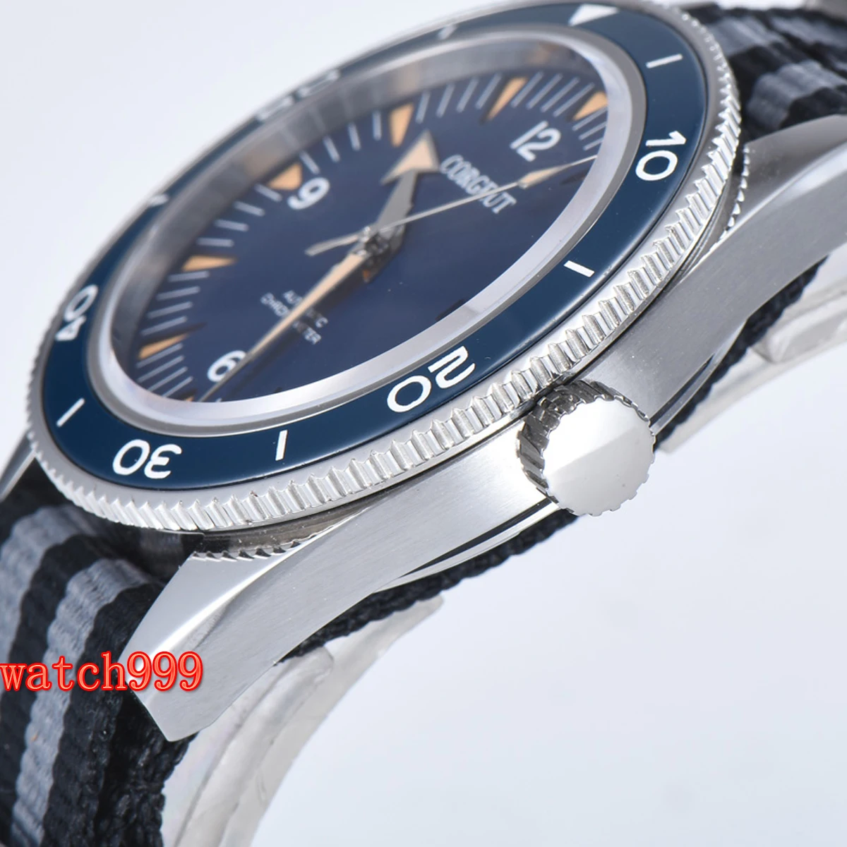 Мужские Водонепроницаемые механические часы с синим циферблатом 41 мм | Наручные