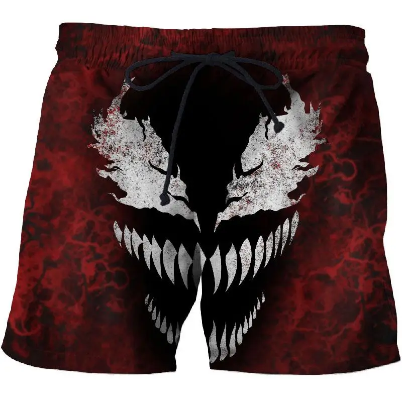 

2019 Venom 3d print shorts for men women summer beach shorts hip hop comfortable shorts Streetwear Unisex