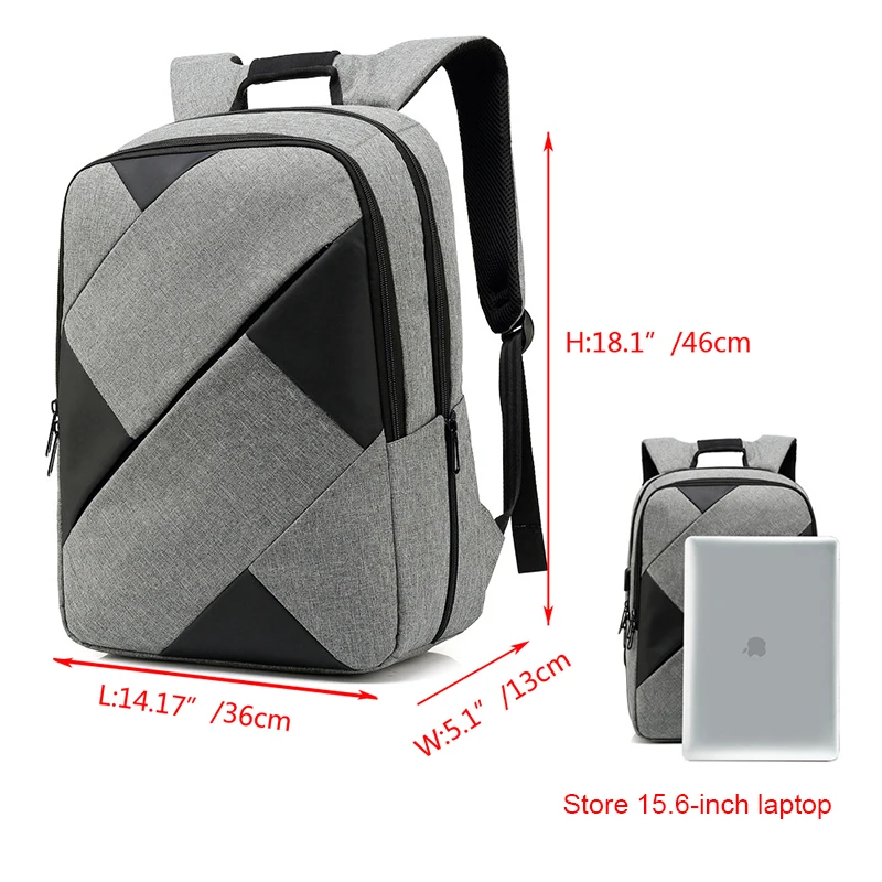 

Unisex Backpack Fashion Outdoor Tourism Backpacks Casual Storage 15.6 Inches Laptop Backpack Multifunction USB Charging Handbag