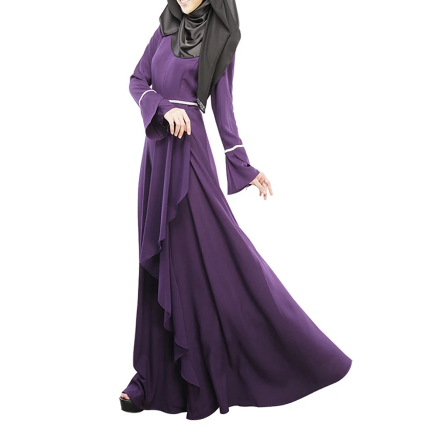 Wanita Muslim Abaya Malaysia Indonesia Tradisional Gaun Panjang Maxi Islam Gaun Turki Arab Pakaian Pakaian