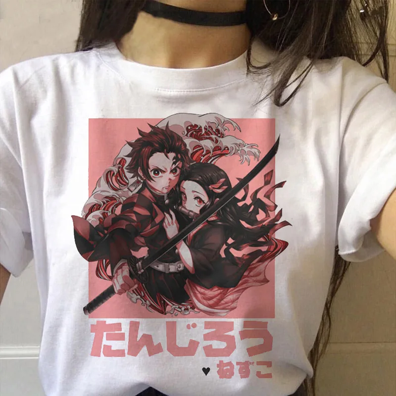 

Japanese anime Print Women's T-shirt Summer Harajuku casual Short sleeve T-shirt women's Day style O collar women shirts kawaii