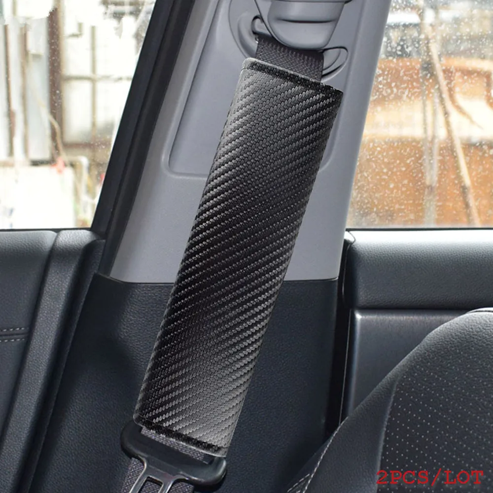 2 шт./компл. углеродное волокно автомобильный ремень безопасности крышка