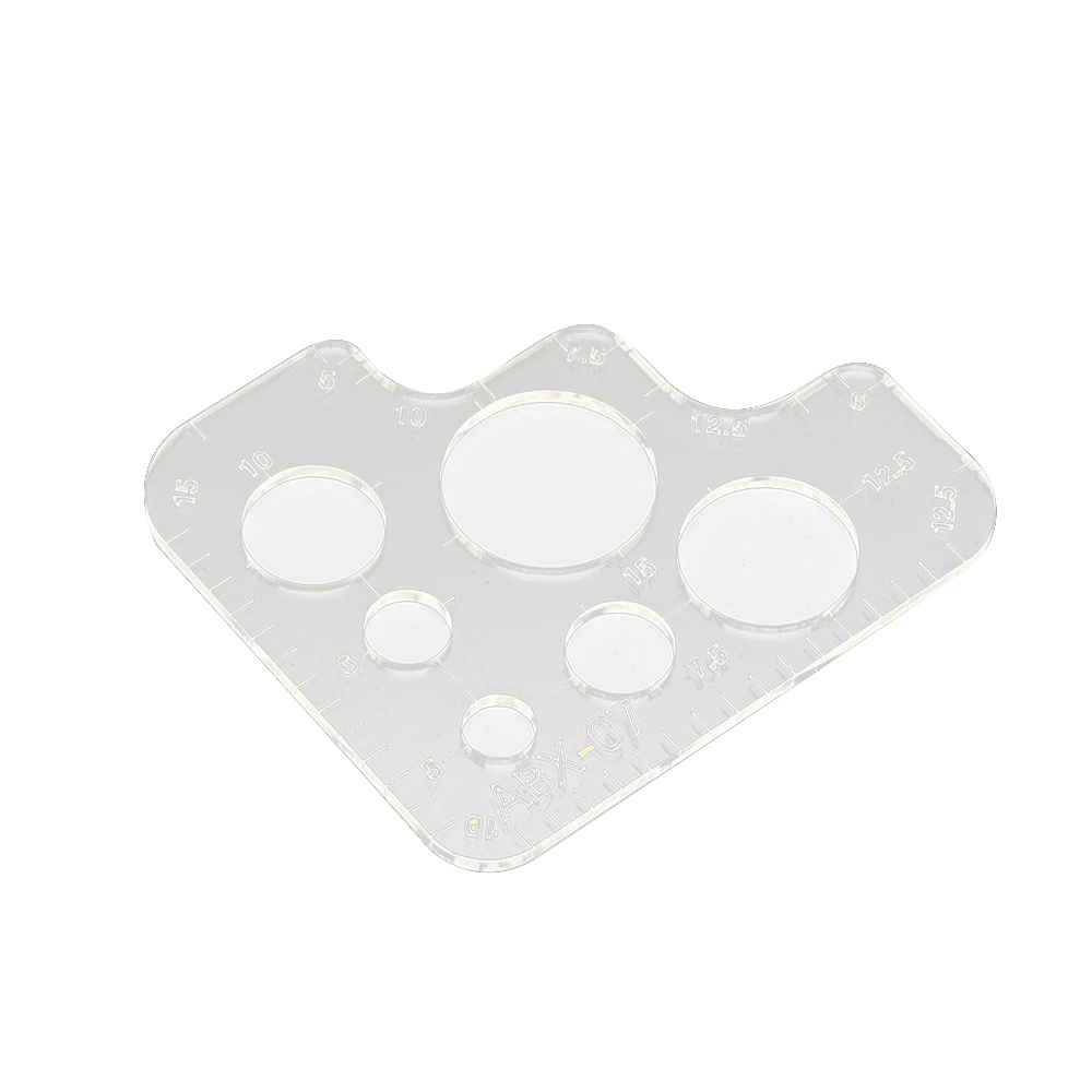 Кожа ремесло акрил Perspex резка круг Трафарет Шаблон Линейка DIY инструмент