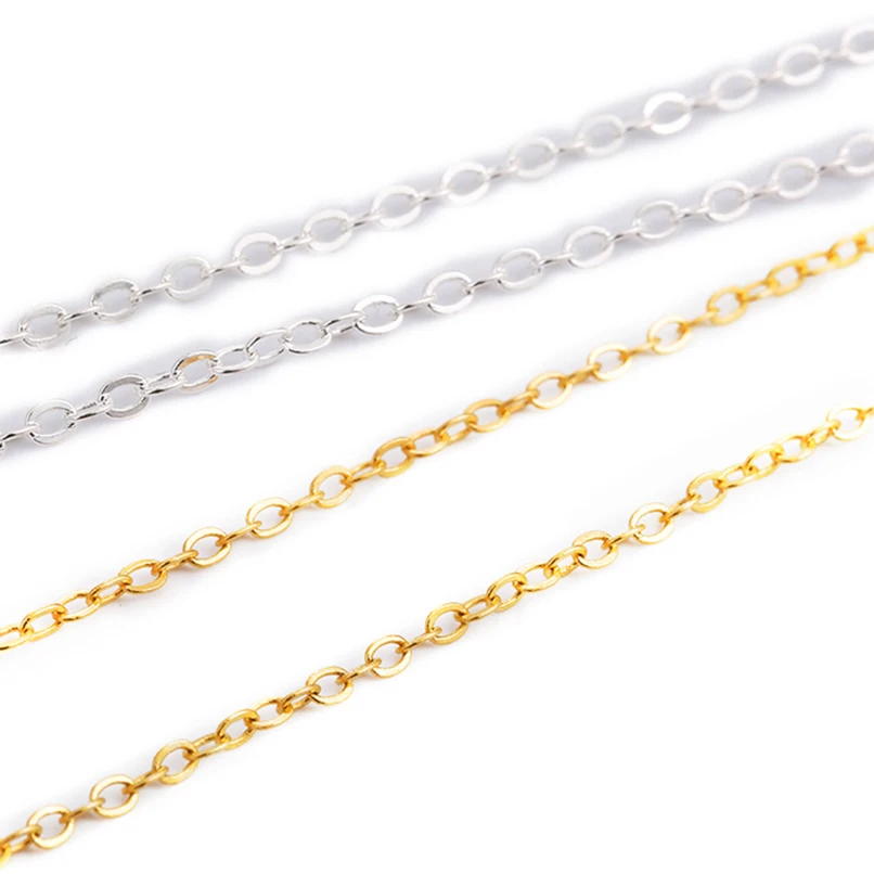 

S925 Silver Plated Necklaces For Women Pearl Acrylic Love Heart Chain Cross O Chain Necklace 2021 DIY Jewelry Bracelets Necklace
