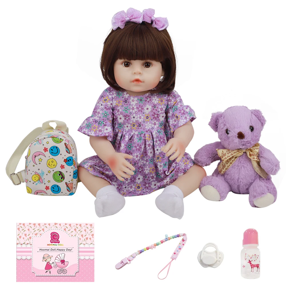 Реалистичная кукла младенец 19 дюймов полностью Силиконовое виниловое тело