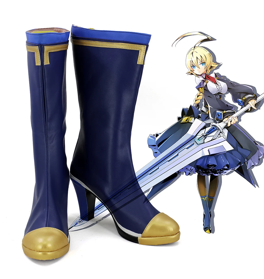 BLAZBLUE ES EMBRYO STORAGE Cosplay Boots Blue Shoes Custom Made | Тематическая одежда и униформа