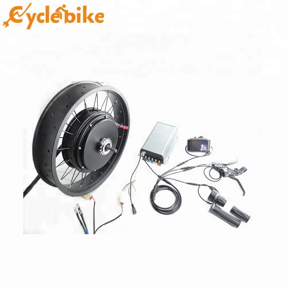 melhor 20*4.0 Polegada Fat Bike 72v 5000w Kit De Motor Do Cubo Da Bicicleta Elétrica Com Tft Display Colorido