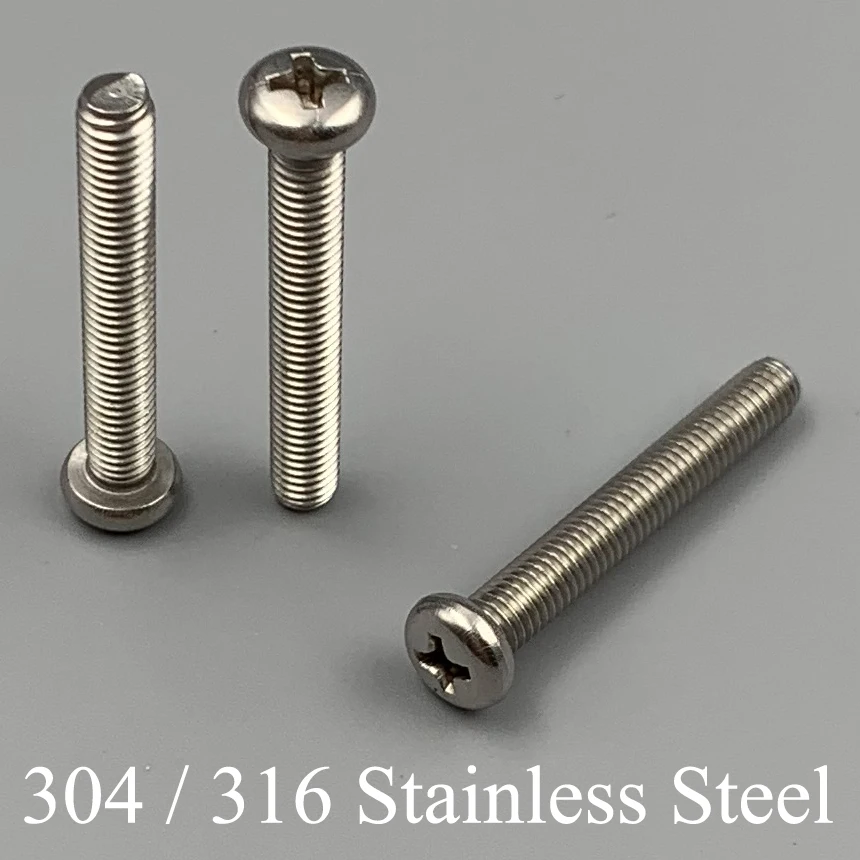 M5 * 40/45/50/55/60 M5x40/45/50/55/60 304 316 Нержавеющая сталь SS DIN7985 болт Phillips самонарезающие винты