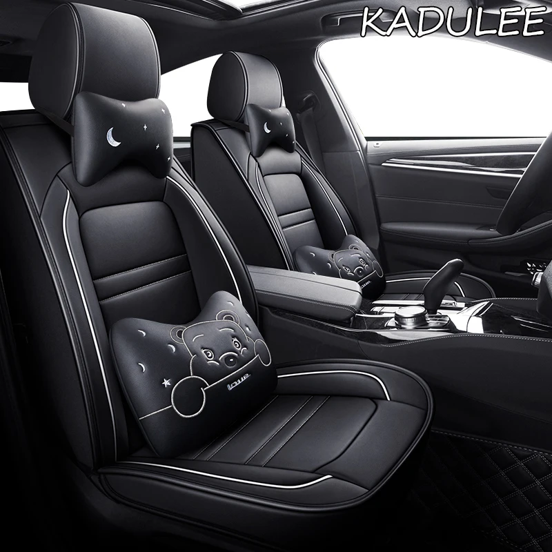 Кожаные чехлы для сидений автомобиля KADULEE Mercedes Benz W203 W210 W211 AMG W204 C E S CLS CLK CLA SLK