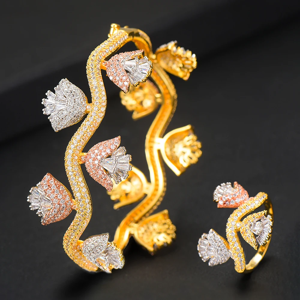 Комплект женских колец GODKI роскошный большой Бриллиантовый набор украшений с