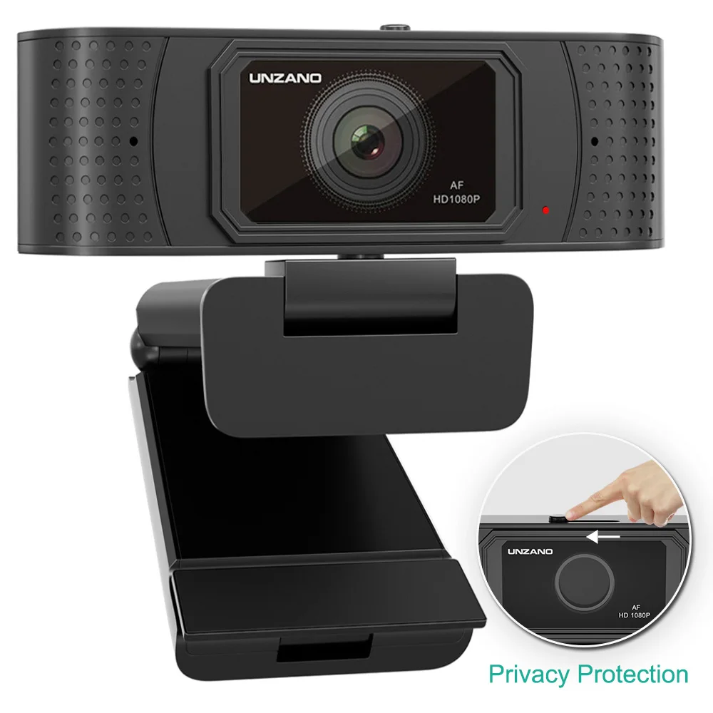 HD веб камера 1080p с затвором конфиденциальности потоковая микрофоном USB для ПК