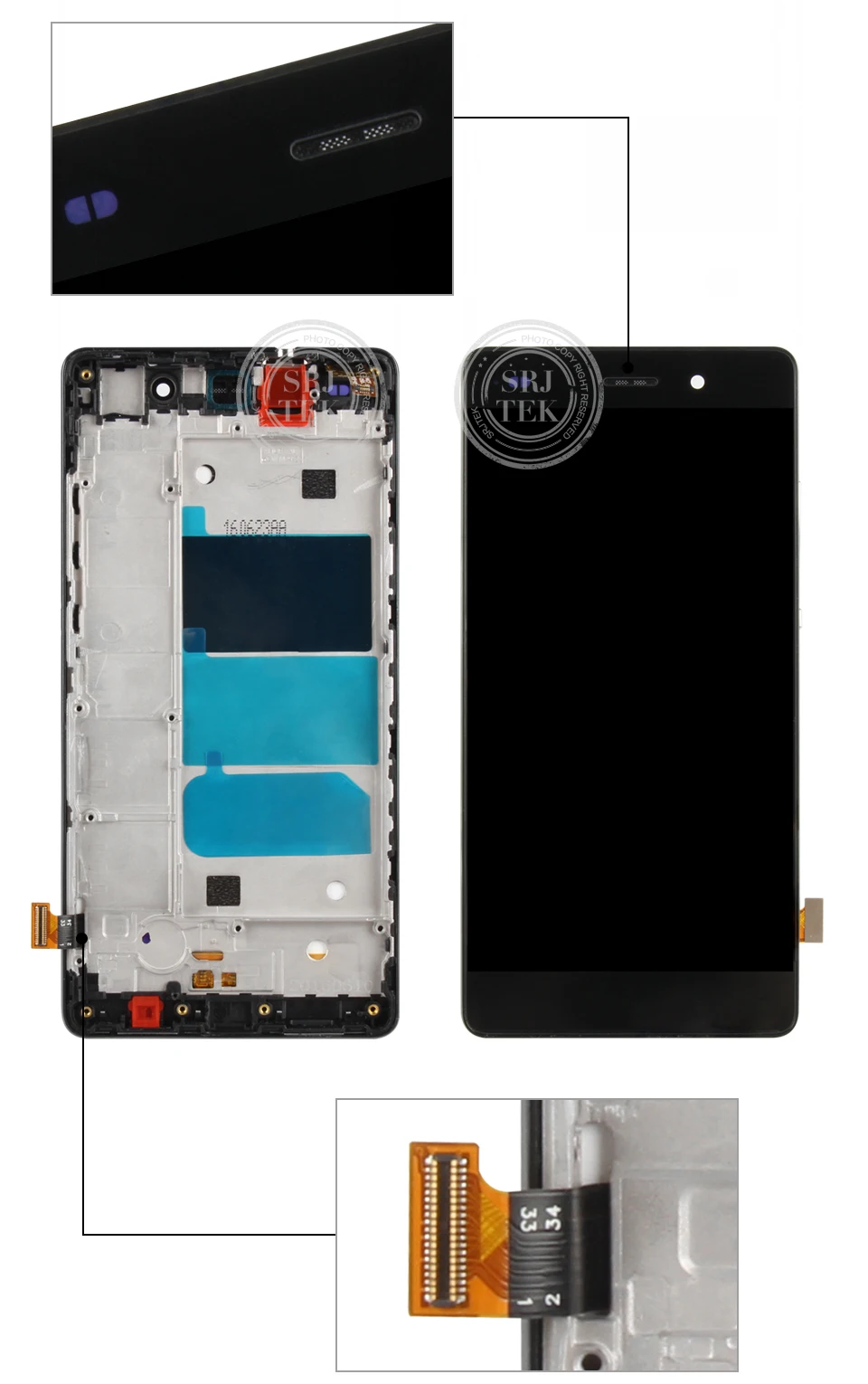 5," ЖК-дисплей для huawei P8 Lite сенсорный экран дигитайзер с рамкой Замена для huawei P8 Lite дисплей ALE-L21 P8LITE