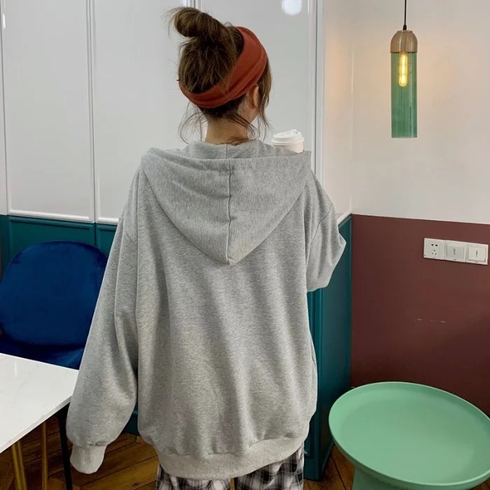 

Новинка Осень-зима корейский стиль вышивка алфавита с капюшоном Plus Rac