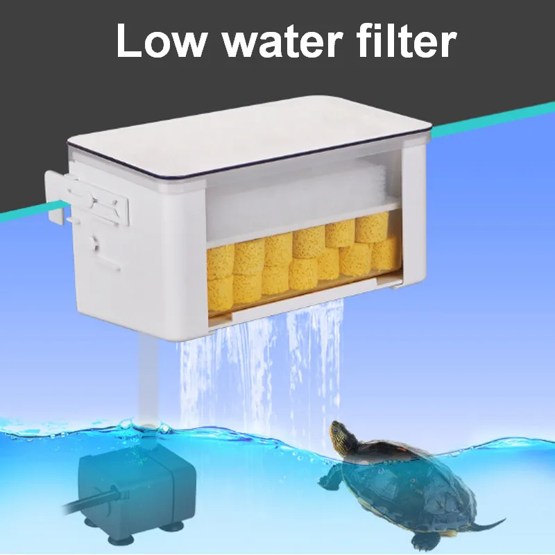 

Top Filter Suction Sewage And Excrement Pumping Circulating Pump Small Fish Tank Hanging Wall Water Purifier Water Curtain Pump