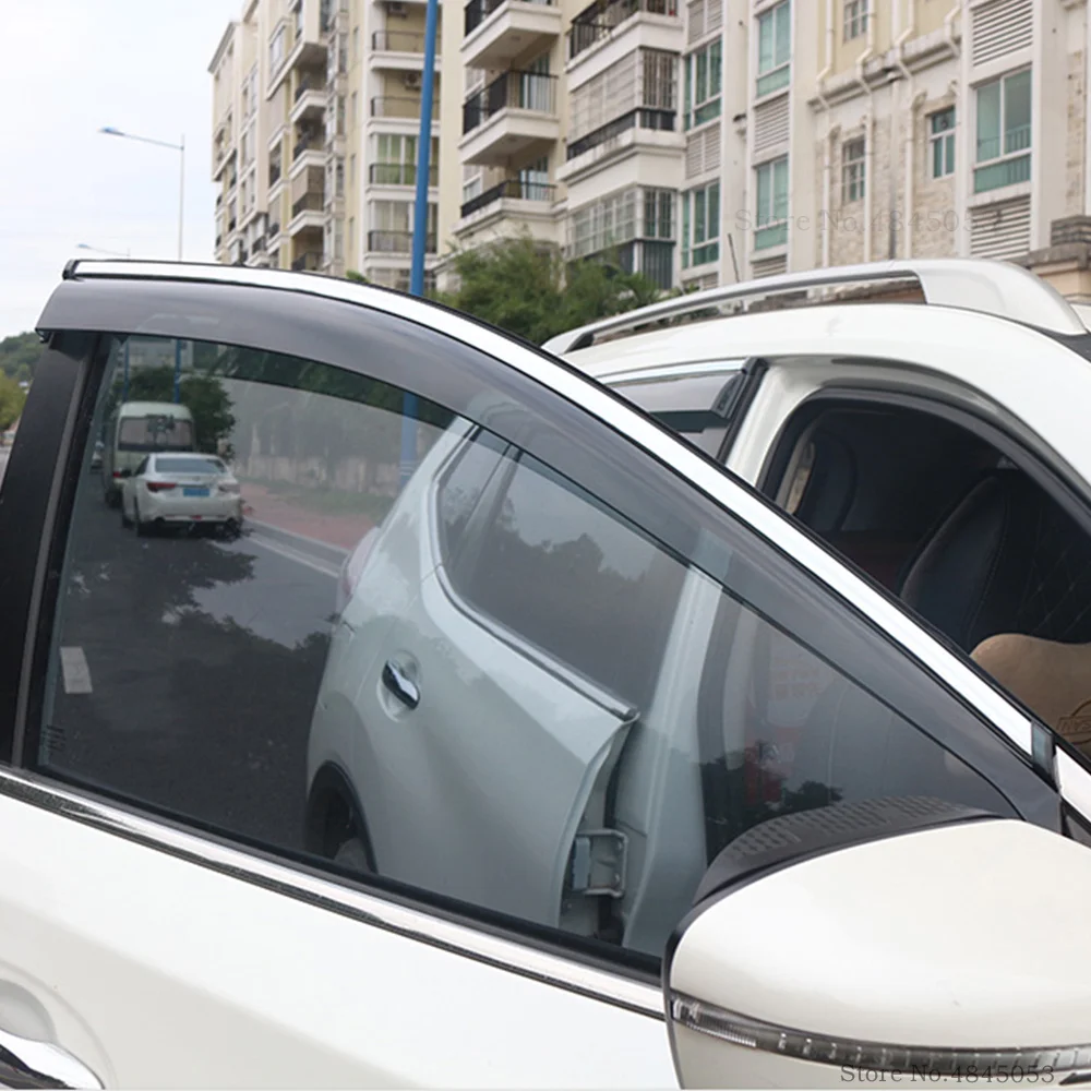 Для Nissan X Trail XTrail 2014 до 2018 ABS Пластиковые оконные козырьки тенты защита от дождя и