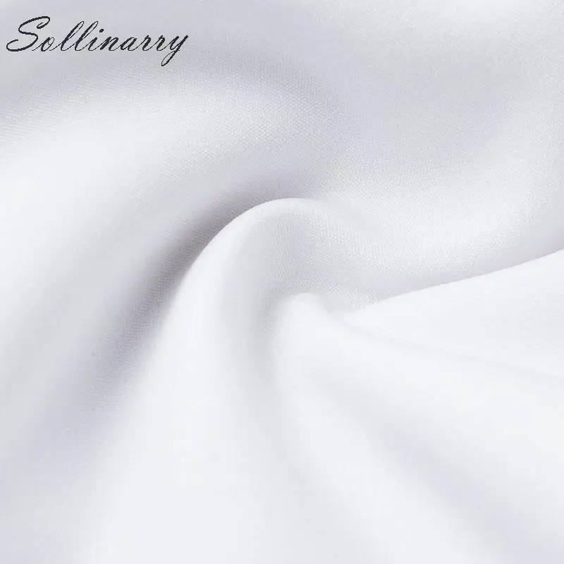 Sollinarry Высокая мода баски Блузки для женщин 2019 V шеи Осень Сексуальная Блузка