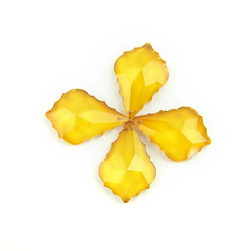 Большая Акция 50 мм смешанные цвета кленовый лист Висячие аксессуары Стеклянные