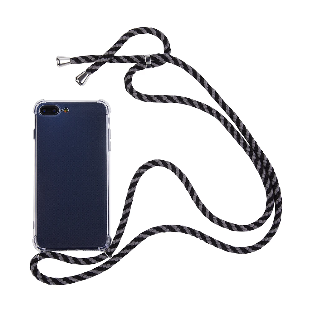 Прозрачный чехол из ТПУ с ремешком через плечо для телефона iPhone 11 Pro Xs Max Xr X 6 7 8