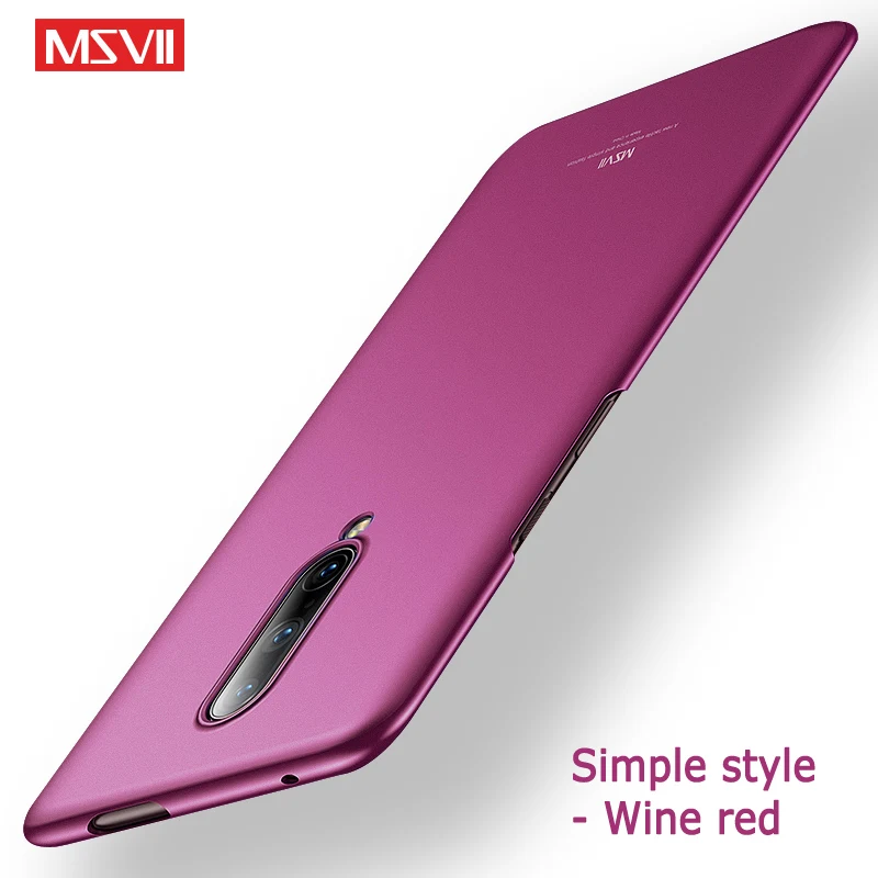 Simple Wine red One plus 7 Pro Чехол Msvii Тонкий матовый чехол для Oneplus 7 7 T 6 7 T 6T чехол Oneplus7 PC чехол для One Plus 7 T Pro 6T чехол s - Цвет: Simple Wine red