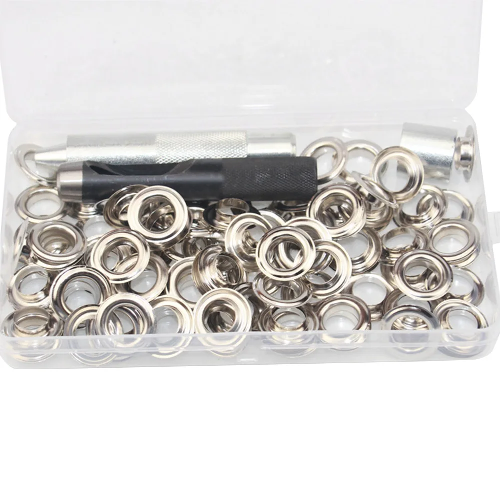 100 шт металлическая обувь для скрапбукинга установка Дырокол Втулка набор