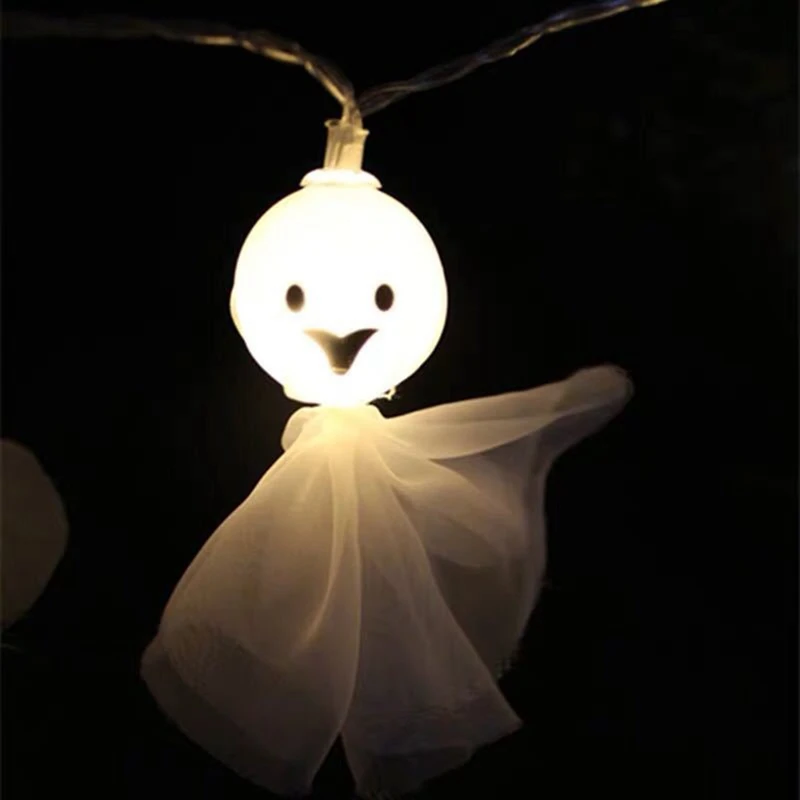 

30 Light Garland String Lights Colorful Light Ghost Fairy LED Lights Halloween Party Holiday Decor Lamp