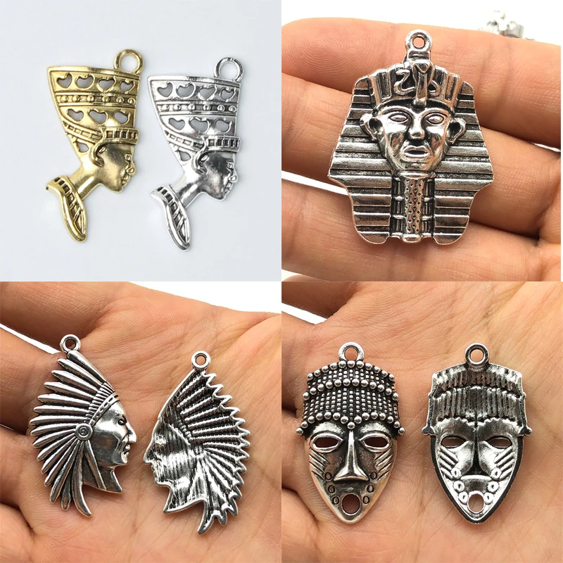 Очаровательная египетская королева Клеопатра Фараон голова индийского головы