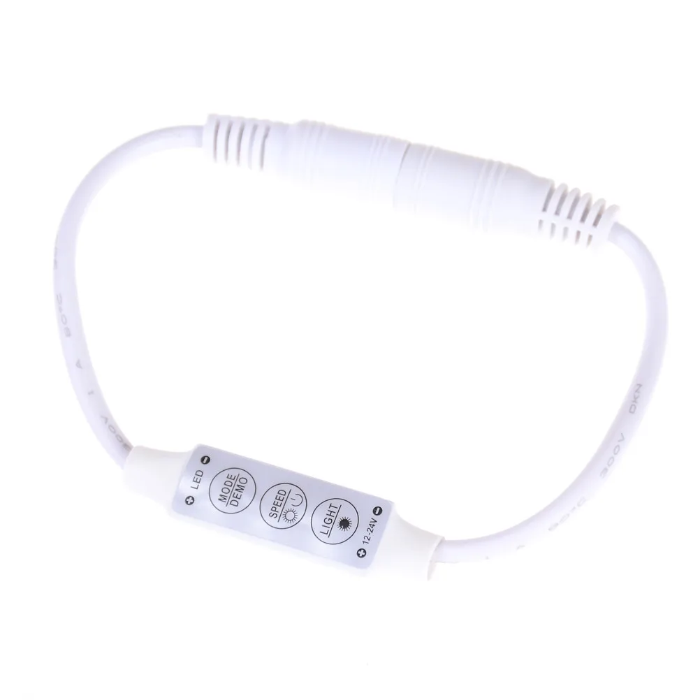 Штепсельная Вилка постоянного тока для светодиодной ленты 3528 5050 12 в 24 В мини 3 клавиши одноцветный