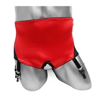 shiny mens boxers underwear with suspenders lace sissy panties open crotch sexy lingerie funny black red male underpants